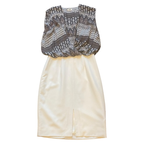 L’agence Printed sheath Dress with Front Slit Size 4 - Picture 8 of 14